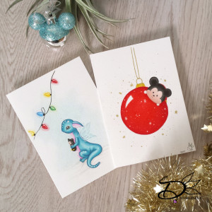 Tsum Tsum Christmas Card and Dragon