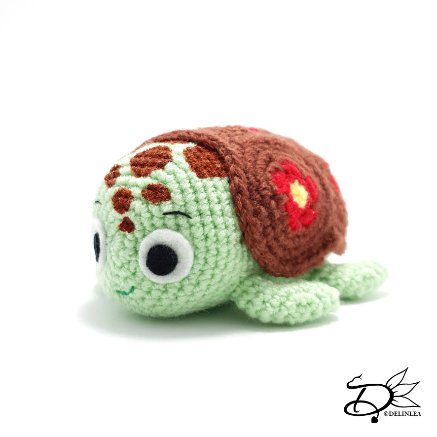 Crocheted Squirt the turtle