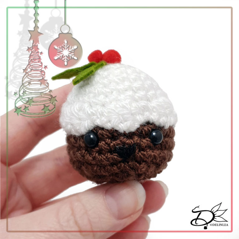 Christmas Pudding made with Amigurumi