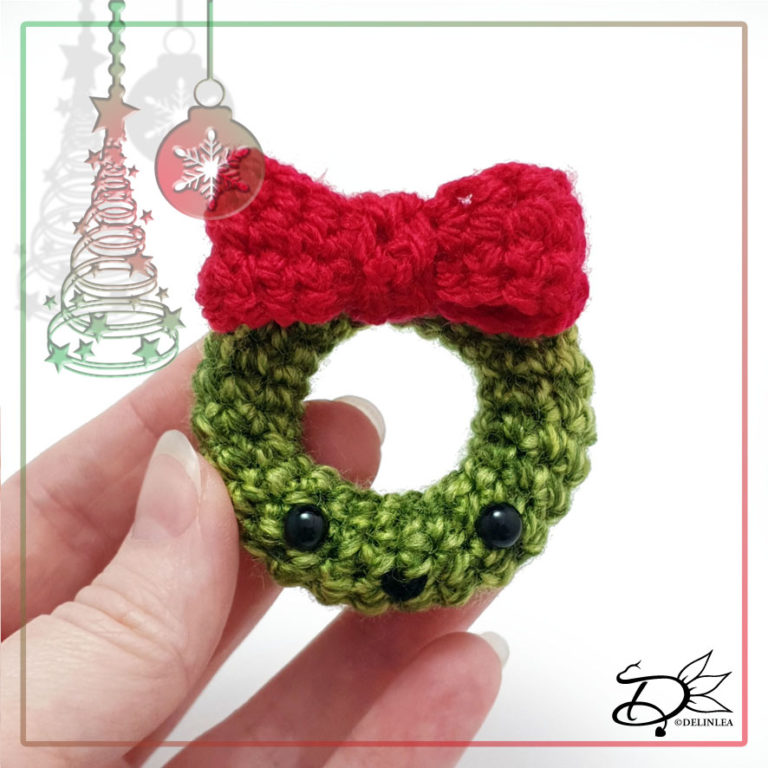 Christmas Wreath made with Amigurumi