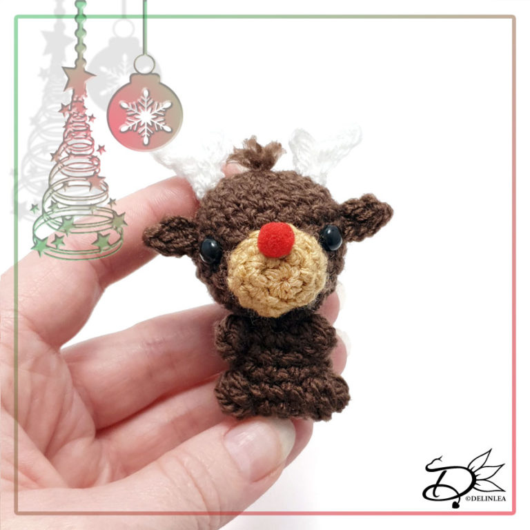 Rudolf made with Amigurumi