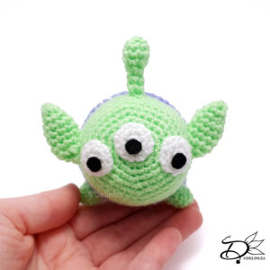 Toy Story Alien TsumTsum made with the Amigurumi Technique