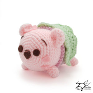 Sakura Mochi Winnie the Pooh Tsum Tsum made witht the Amigurumi Technique