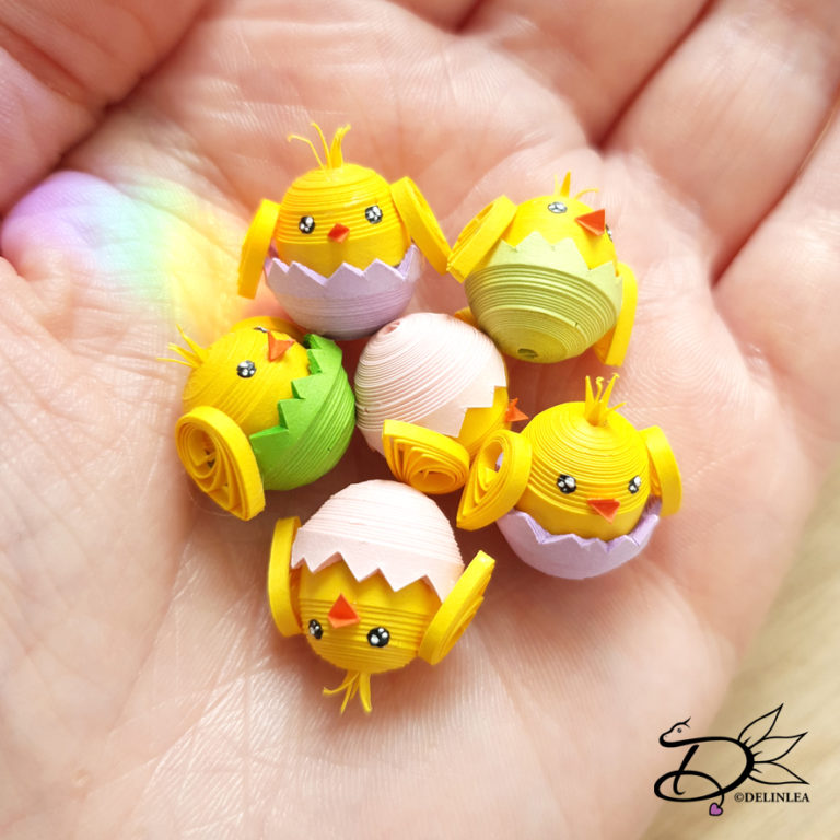 ♥ Quilled Easter Baby Chick Delinlea My little fantasy world