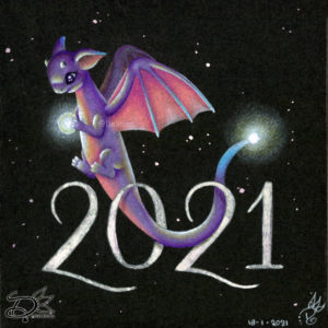 Dragon drawing that will bring light in 2021
